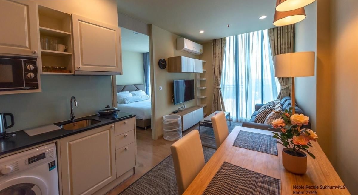 Urgent Rent Noble Recole Sukhumvit 19, Fully Furnished and Ready to Move In, near Bts Asok and Mrt Sukhumvit. image 3